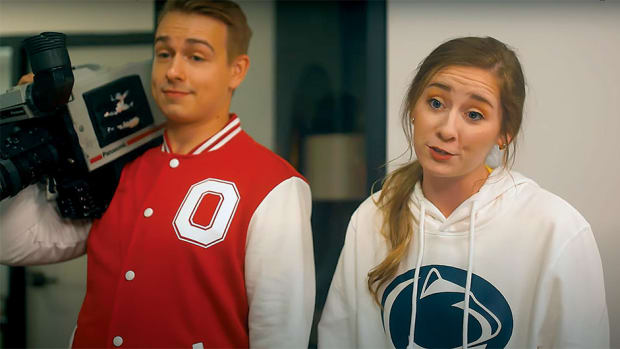 Michigan spies try to dress up as Penn State and Ohio State fans, but Michigan won't allow it.